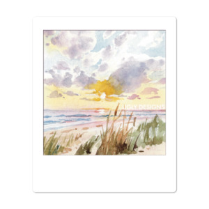Watercolor Landscapes: Insta Memory - Beachside Sunset