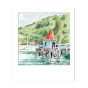 Watercolor Landscapes: Insta Memory - Akaroa Pier