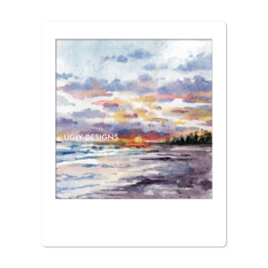 Watercolor Landscapes: Insta Memory - Sunset By The Coast