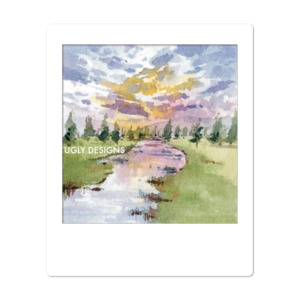 Watercolor Landscapes: Insta Memory - River Landscape