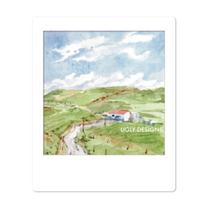 Watercolor Landscapes: Insta Memory - Hillside Farm