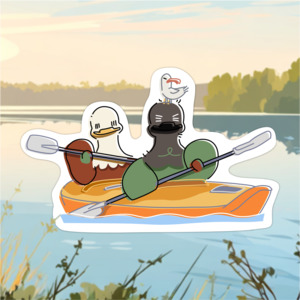 Matcha Latte Ducks On Holiday: Matcha, Latte Canoeing