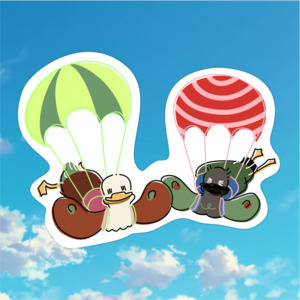Matcha Latte Ducks On Holiday: Matcha, Latte Sky Diving
