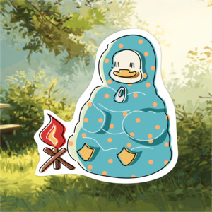 Matcha Latte Ducks On Holiday: Latte Campfire