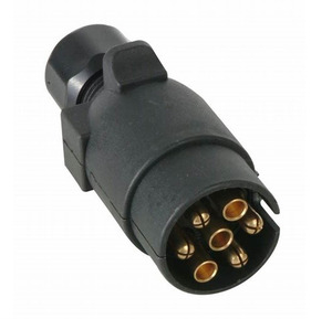 Chassis & Towing: Black 7 Pin Round Male Trailer Plug