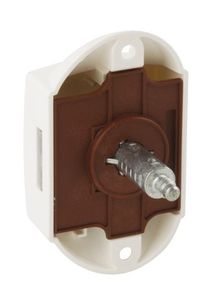 Catches, Hinges & Latches: White Push Lock Double Sided Plastic