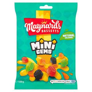 Sweets: Maynards Mini Gems 130g (Best Before 27/9/24).