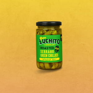 Gran Luchito Roasted Serrano Peppers - Mexican Heat 215g (Best Before 30/12/22)
