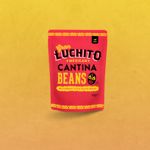 Gran Luchito Mexican Food: Gran Luchito Cantina Restaurant Style Black Beans 430g BB 03/24