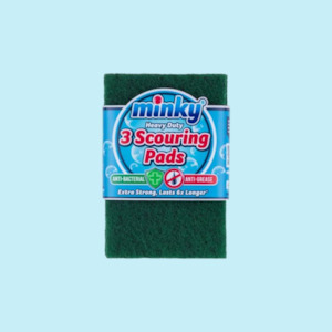 MINKY Heavy Duty Anti Grease Scouring Pads 3pk
