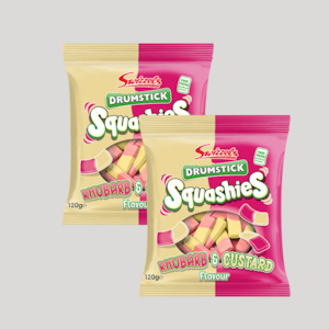 New: Swizzels Squashies Rhubarb and Custard 120g (Multi-deal)