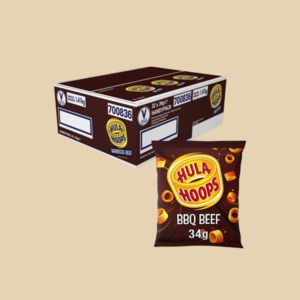New: Hula Hoops BBQ Beef 34Gx32 Box
