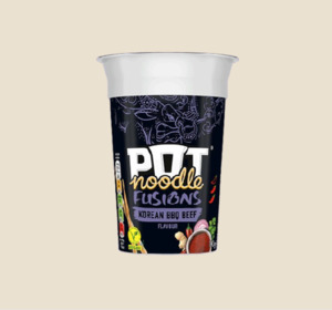 New: Pot Noodle Fusions Instant Snack Korean BBQ Beef 100g