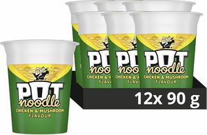 Pot Noodle Chicken and Mushroom 90g x 12 Pack (BB: 31/01/26)