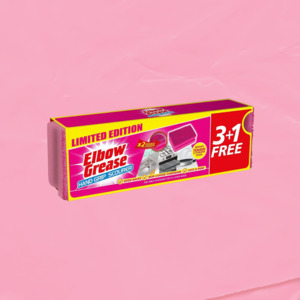 Elbow Grease Hand Grip Scourer Mrs Hinch Pink 4pk
