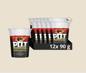 Stock Clearance: Pot Noodle Bombay Bad Boy 90g x 12 Pack (BB: 31/3/26)