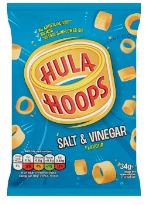 Vegan Crisps: Hula Hoops Salt & Vinegar 34g BBD 21/11/24