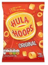 Vegan Crisps: Hula Hoops Original 34g  BBD 4/12/24