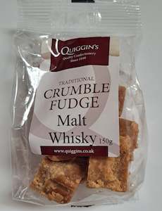 Fudge: Quiggin's Traditional Crumble Fudge Malt Whisky 150g