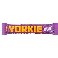 Products: Nestle Yorkie Biscuit and Raisin Duo BBD 30/6/25