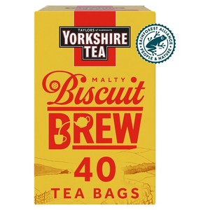 Yorkshire Tea Malty Biscuit Brew- Tastes like Tea & Biscuits 40 Bags
