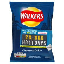 Clickncollect: Walkers Cheese & Onion 32.5g- B.B.D 13/6/26