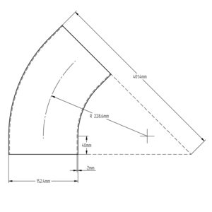 152.4 mm 45° Uni AS1528.3