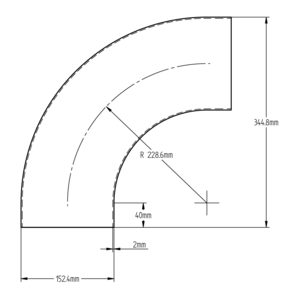 152.4 mm 90° Uni AS1528.3