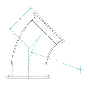 Products: 45° 2KMP Polished Bend Ultibend Industries