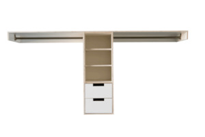 Simple two single hanging spaces wardrobe - Ultimate Building Supplies