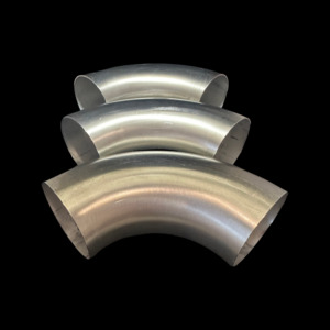 Stainless Tube Bends: 304 Stainless Steel 90° Bend | 1.5D Radius Exhaust Elbow (short Leg)