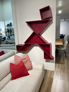 Tangram shelf unit by Lago - RED - WAS $2900 NOW $1450 - 1 left