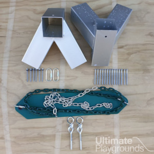 Swing Set Kit: Single Swing Set Hardware Kit -  With Quick Change Swing Hangers