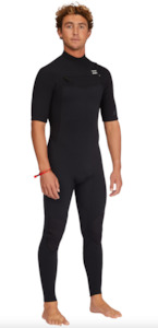 Mens Springsuit: 2023 Billabong Revolution 2/2 Chest Zip Short Sleeve Fullsuit