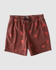 Boardshorts: Sundays Layback Boardshorts - Rust