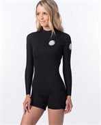 Womens Springsuit: Rip Curl G-Bomb Long Sleeve Back Zip 2mm Spring Wetsuit