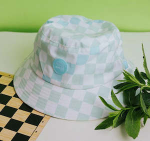 Hoods Hats: Plow Surf - MINT GREEN CHECKERED SURF HAT