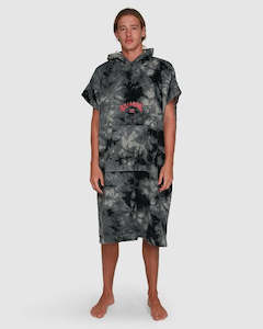 Towels Ponchos: Billabong Adult Hooded Towel - Black Tye Dye