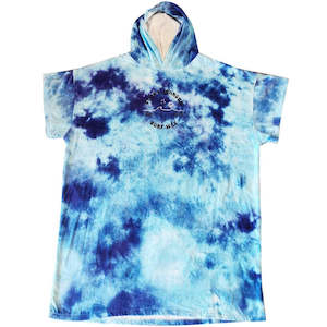 Towels Ponchos: Sticky Johnson Hooded Towel Blue Tie Dye