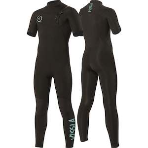 All Youth Toddler Wetsuit: Boys 7 Seas 2-2 Short Sleeve Chest Zip Full Suit