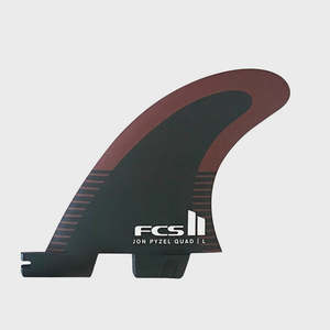 All Fins: FCS II Pyzel PC Black/Shiraz Fins - Quad Rears - Large