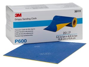 3M35111 Grippy Sanding Cloth P600 140mm x 114mm - REFINISH.CO.NZ