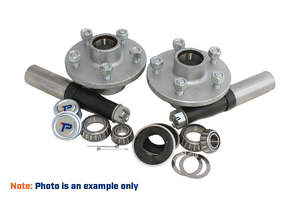 Trailer Parts: TRAILPARTS 1750kg Hub stub set 5 x 4 1/2" 39mm stub end