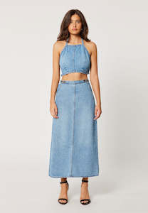 Skirts: Rolla's Charlie Maxi Skirt Vintage Blue