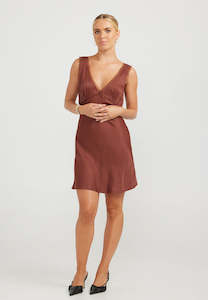 Charlie Holiday Rhea Mini Dress Chocolate