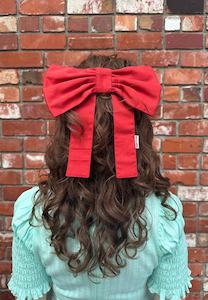 Caitlin Snell Georgie Hair Bow Tomato Red