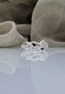 Mothmade Jewels Sapphire Sea Foam Ring