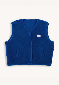 Happymess: Happymess Merino Vest Cobalt Blue