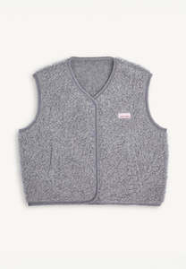 Happymess: Happymess Merino Vest Stone Grey