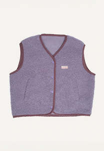 Happymess: Happymess Merino Vest Lilac Cloud